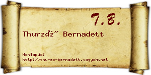 Thurzó Bernadett névjegykártya
